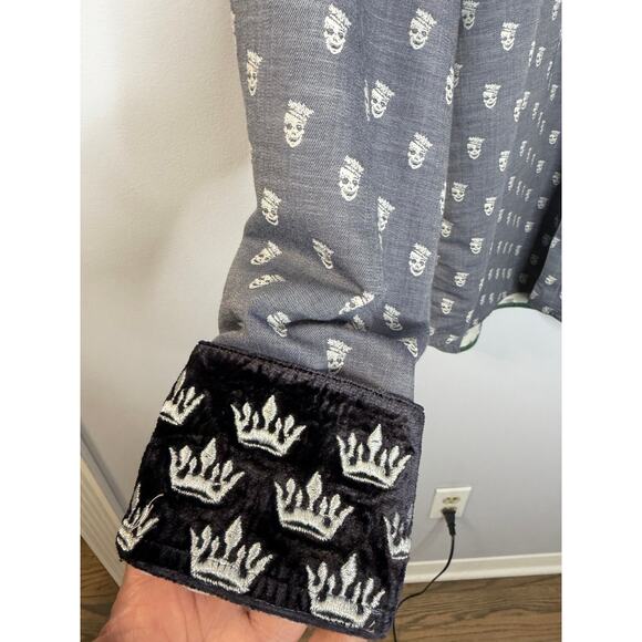 Robert Graham Skull & Crown Print Skull Buttons Limited Edition Shirt Men's 2XL - Picture 5 of 14